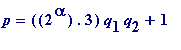 p = 2^alpha.3*q[1]*q[2]+1